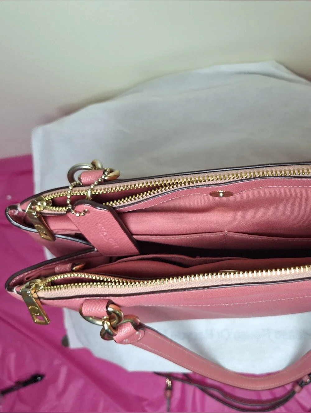 Coach Mini Christie Peony Pink EUC